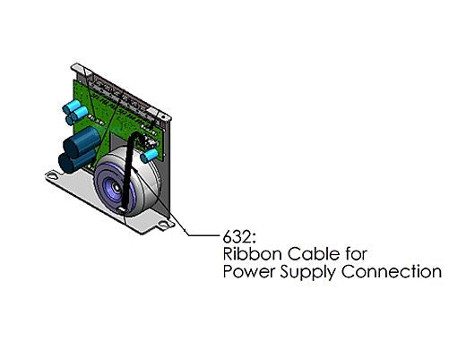 Close-up of Autopilot Ribbon Cable 632, a durable ribbon cable for pool system power connections