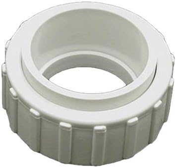 Close-up of Hayward 2 Inch Union Nut and Tailpiece (GLX-CELL-UNION) for pool plumbing and salt chlorine generators.