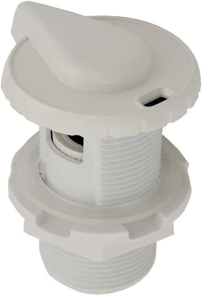 HydroAir Balboa Water Group Air Control Valve in white for precise spa airflow adjustment.