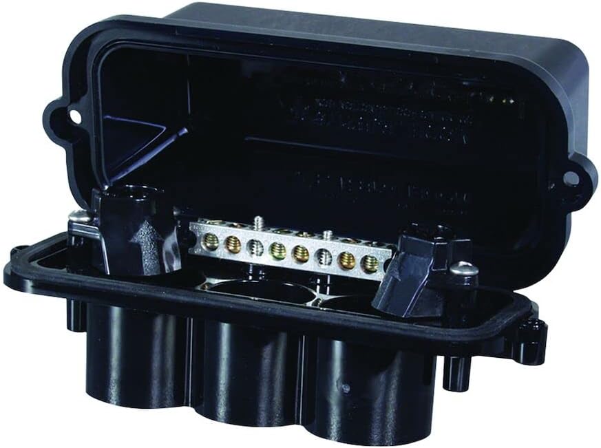 Intermatic PJB2175 Pool Spa Light Junction Box – Black, weatherproof electrical enclosure for pool lighting.