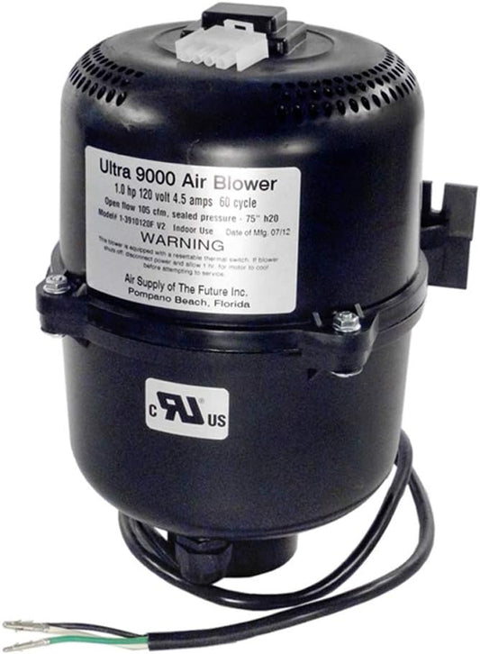 Air Supply Ultra 9000 1HP 120V Air Blower – Durable and Quiet for Pools and Spas