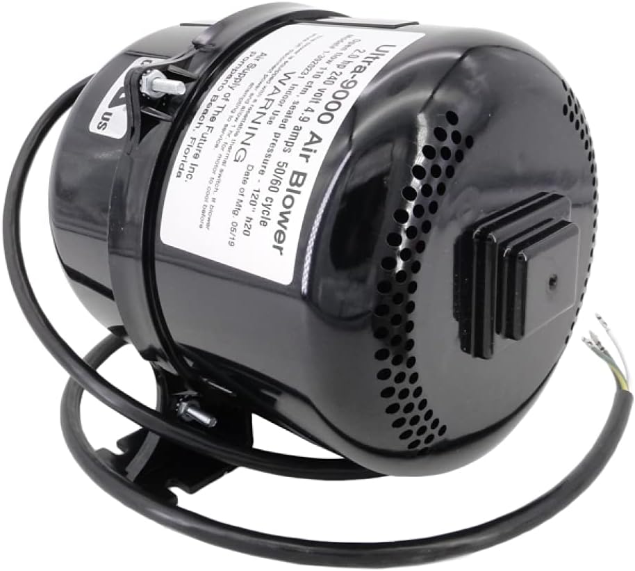 Air Supply Ultra 9000 240V 2HP Portable Spa Air Blower with 4 Pin AMP Cord for Pools and Spas