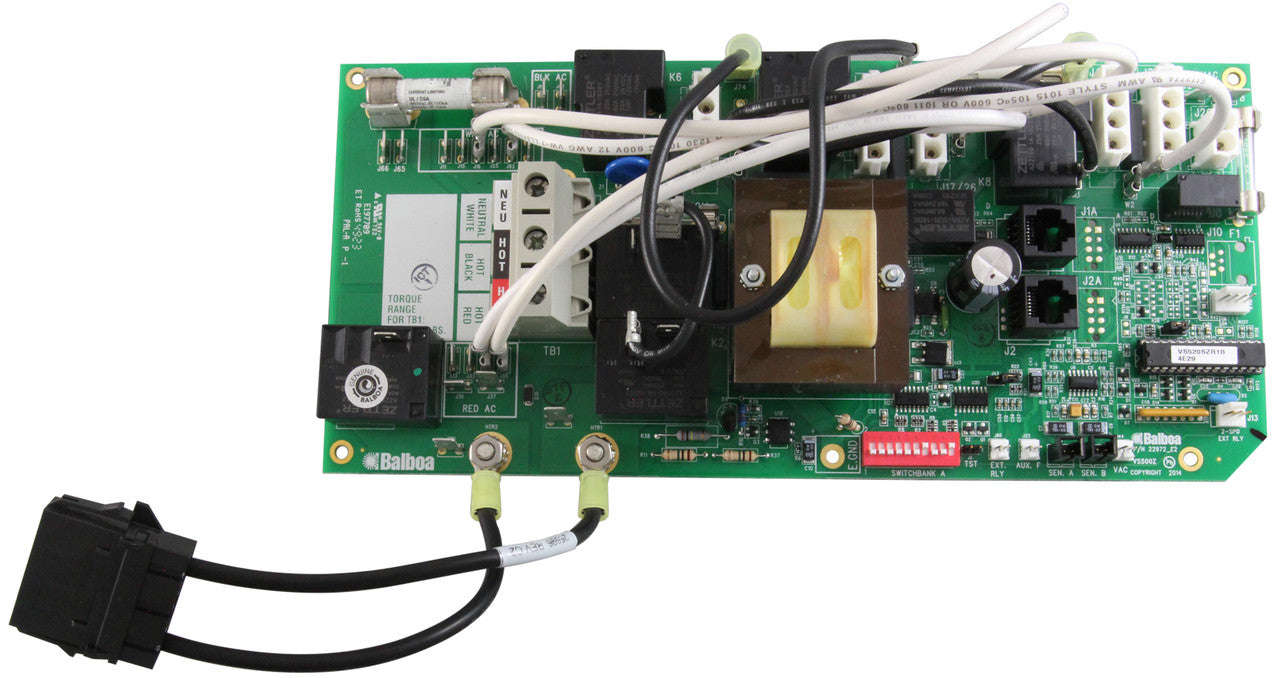 Balboa Water Group VS520SZ Circuit Board - Spa control board for temperature, pump, and jet management with Plug’n’click adaptor.