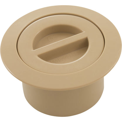 CMP Custom Molded Volleyball Flange & Flush Cap, Durable Tan for Clean Finish and Easy Installation on Courts