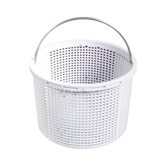 CMP Heavy Duty Skimmer Basket with adjustable stainless steel handle and metal weight integration.