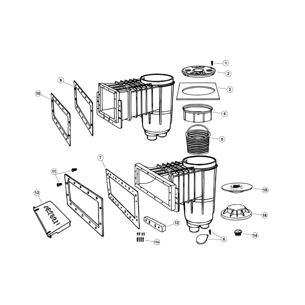 Carvin Deckmate Skimmer Basket with handle for easy pool debris removal