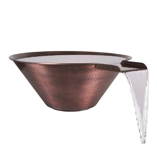 The Outdoor Plus 24" Cazo Hammered Copper Water Bowl | OPT-R24CPWO