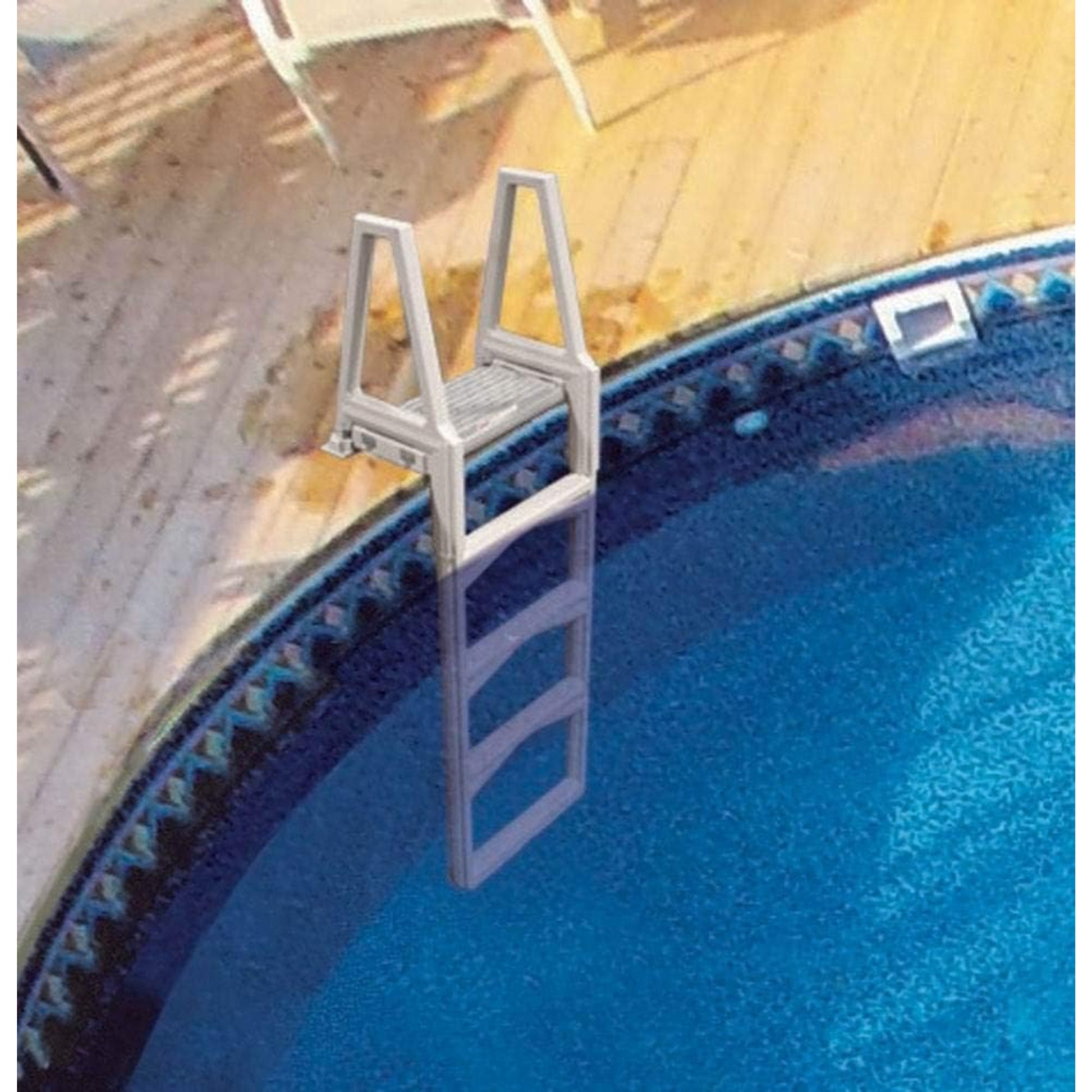 Confer Plastics Sturdy 46 to 56 Inch Adjustable Above Ground Swimming Swimming Pool Ladder