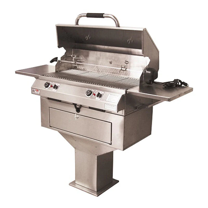 Electri-Chef Ruby 32 in Pedestal-Base Electric Grill with Dual Temperature Control