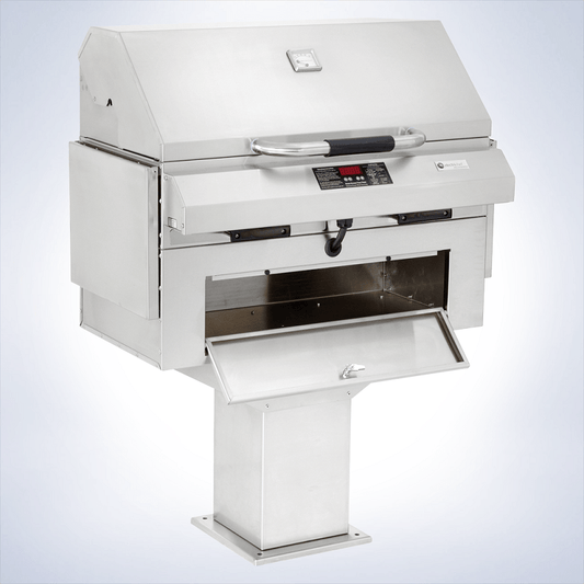 Electri-Chef Ruby 32" Pedestal-Base Electric Grill with Stainless Steel Finish