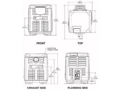 Pentair Pool Heater Pentair MasterTemp Low NOx Pool Heater - Electronic Ignition - Natural Gas - 400000 BTU | EC-462028