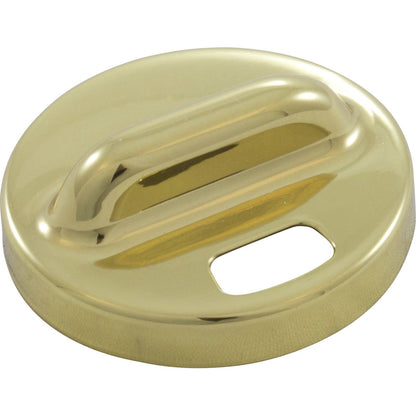 Polished brass HydroAir/Balboa Slimline air control escutcheon for pool systems.