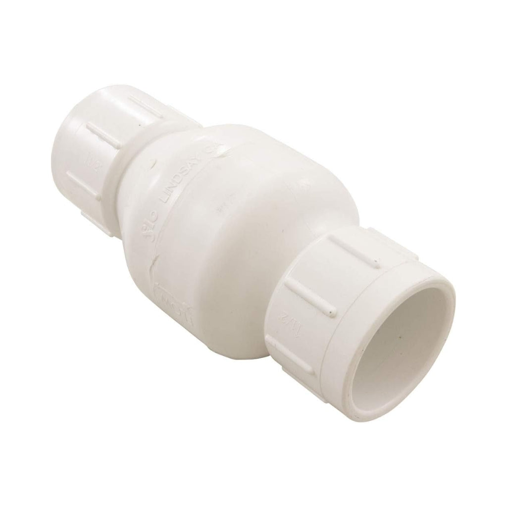 Flo Control 1-1/2" Spring Check Valve 1011C15 in clear PVC