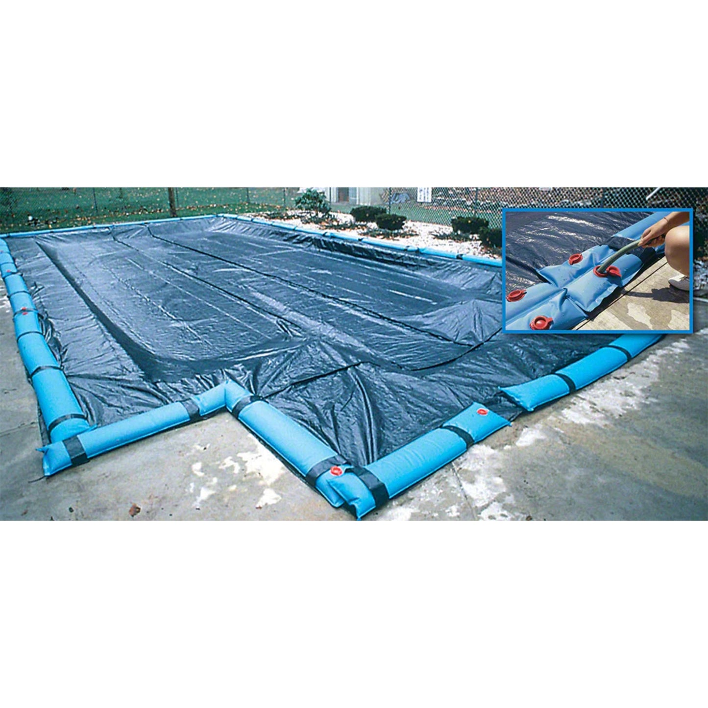 GLI 14 x 28-Feet Rectangle Winter In Ground Swimming Pool Cover | 45-1428RE-CLA-5-BX