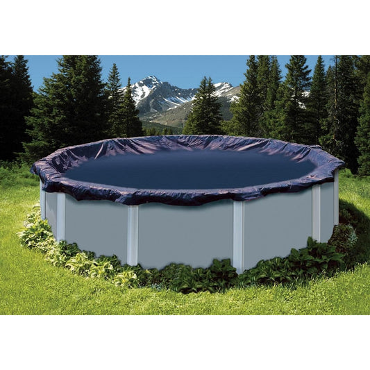 GLI 15-Foot Round Leaf Net Above Ground Winter Swimming Pool Cover | 45-0015RD-LNT-3-BX