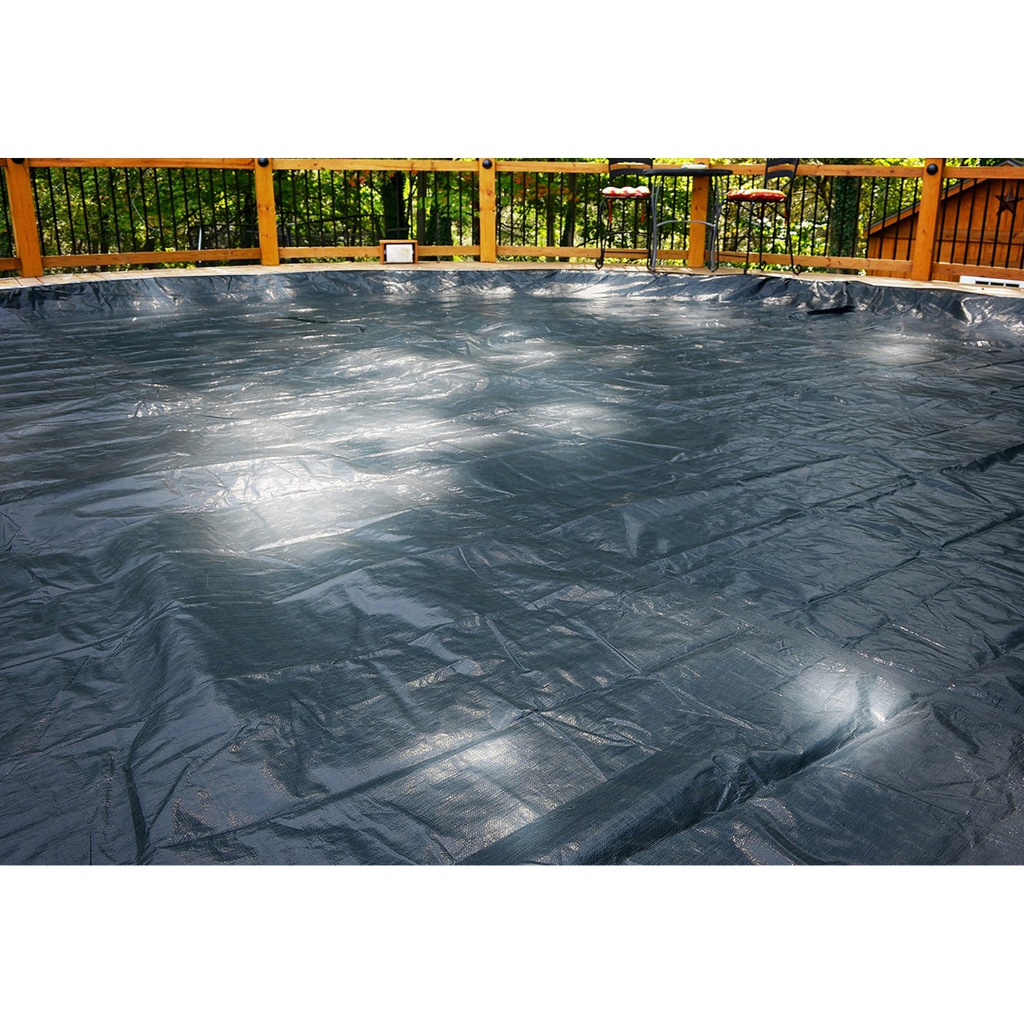 GLI 28' Round Above Ground Premium Swimming Pool Cover With 4' Overlap, 45-0028RD-PRM-4-BX-SLV