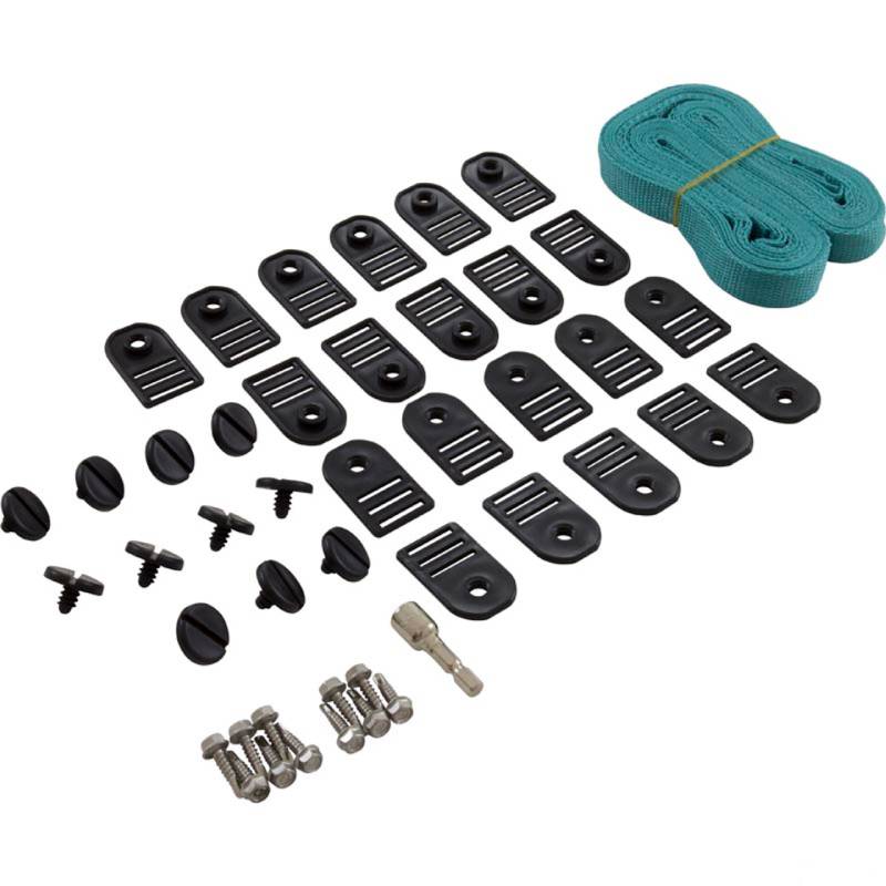 GLI 99-55-4395015 Inground Reel System Strap Kit with fabric straps, screws, and installation tools.