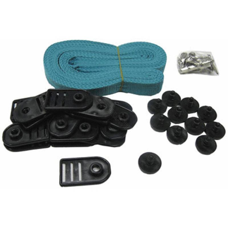 GLI 99-55-4395015 Inground Reel System Strap Kit with fabric straps, screws, and installation tools.