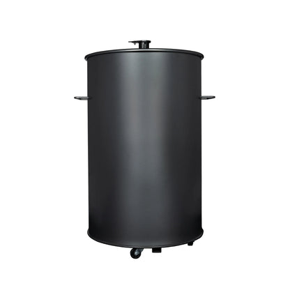 Gateway Drum Smoker 55 Gallon Charcoal BBQ Smoker in matte charcoal with precision air control and temperature gauge