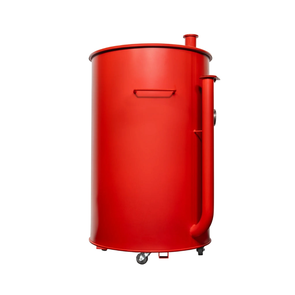 Gateway Drum Smoker & Grills 55-Gallon Charcoal BBQ Smoker & Grill 559FR in Matte Red, high-performance outdoor cooking