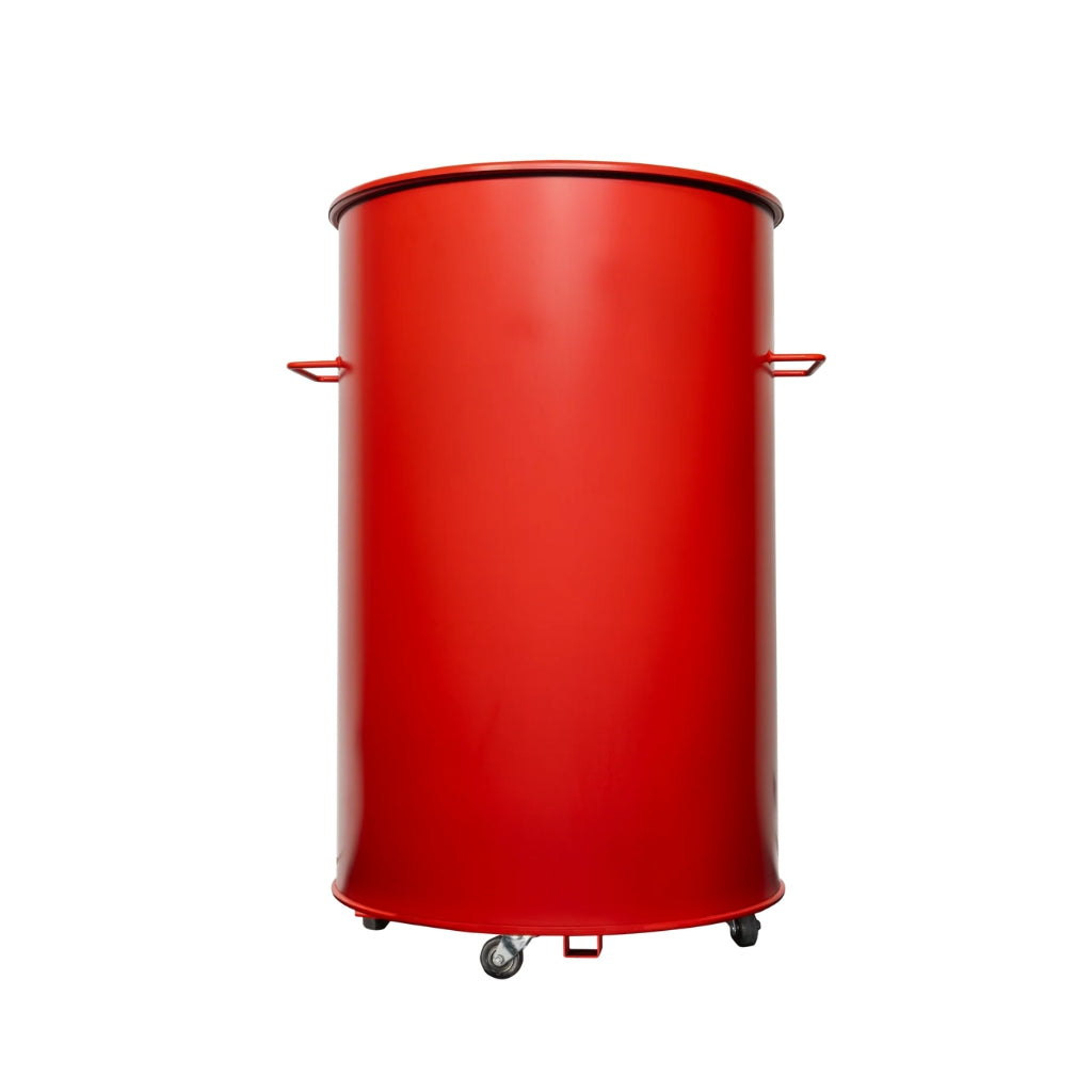 Gateway Drum Smoker & Grills 55-Gallon Charcoal BBQ Smoker & Grill 559FR in Matte Red, high-performance outdoor cooking