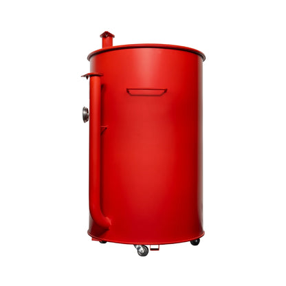 Gateway Drum Smoker & Grills 55-Gallon Charcoal BBQ Smoker & Grill 559FR in Matte Red, high-performance outdoor cooking