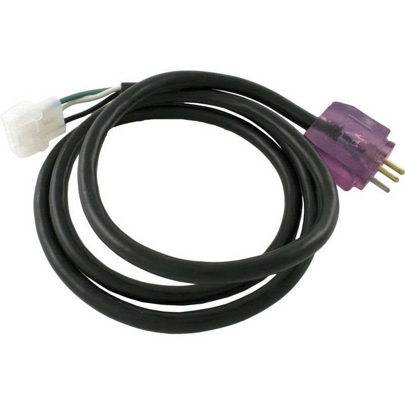 Hydroquip Molded 3 Pin Plug and 48" Cord – durable, weather-resistant spa power connection.