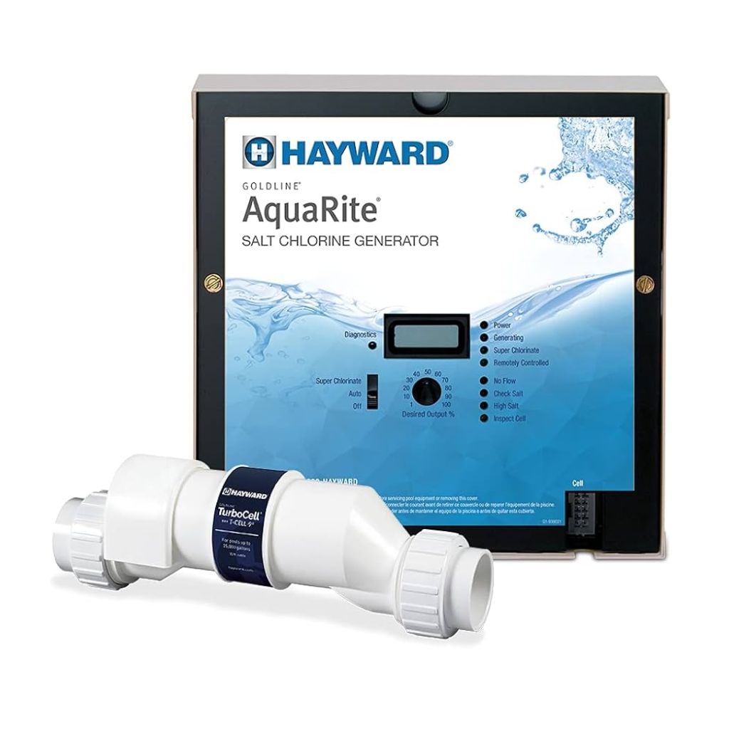 Hayward AquaRite Salt Chlorination System for In-Ground Pools – W3AQR3 with TurboCell.