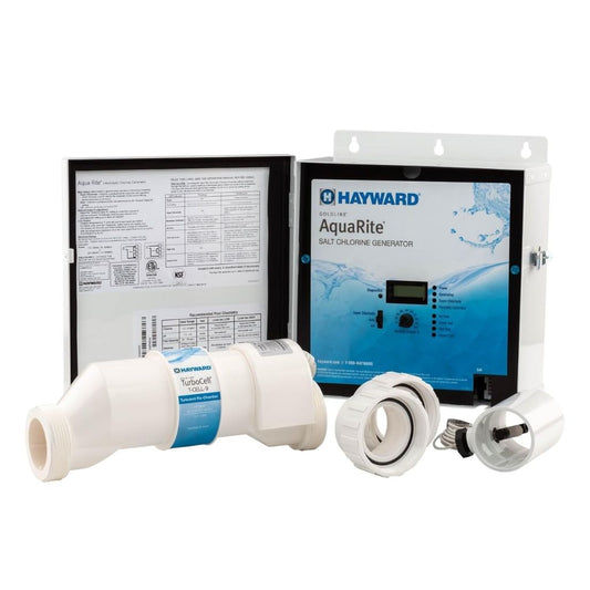 Hayward AquaRite Salt Chlorination System for in-ground pools up to 25,000 gallons.