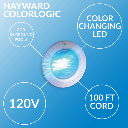 Hayward ColorLogic 4.0 LED Spa Light, 120V 100 Ft Cord Plasic Pool Lights | W3SP0535LED100