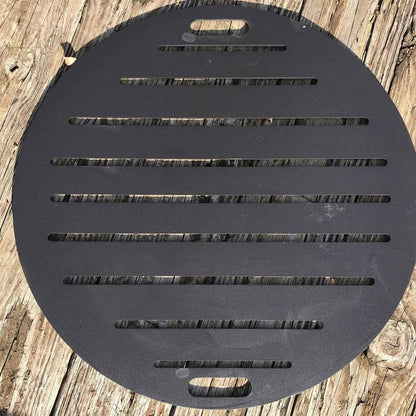 Heavy-duty 30-inch carbon steel fire pit grate designed for Fire Pit Art’s 36-inch models