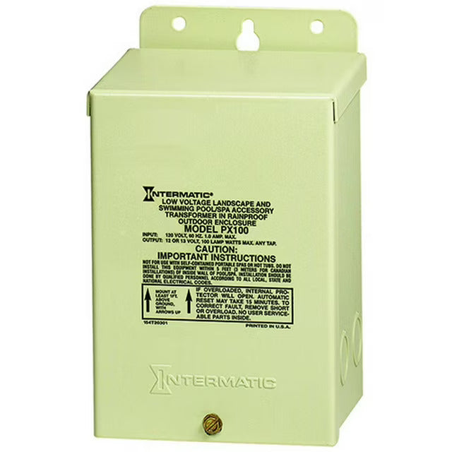 Intermatic PX100 100W Pool & Spa Transformer with beige steel enclosure