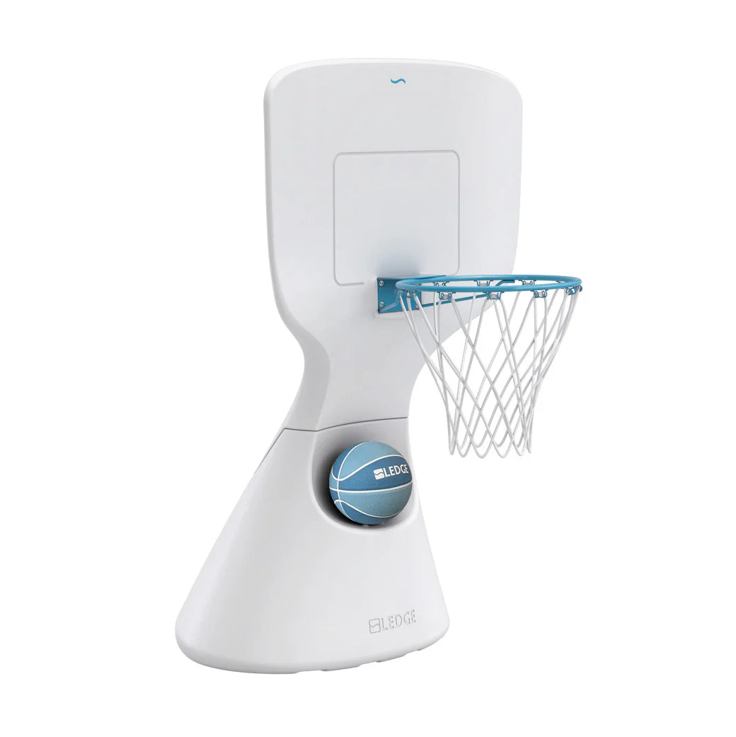 Ledge Lounger Hoopstr Pool Basketball Hoop with adjustable height and weatherproof design for outdoor fun.