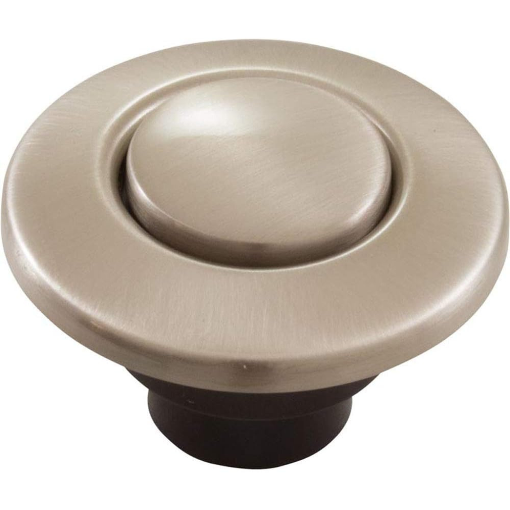 Len Gordon Air Button Trim Kit Satin Nickel with sleek modern design for pools and patios.