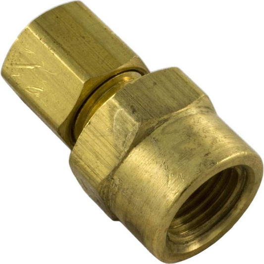 Len Gordon Brass Compression Fitting 1/8in x 3/16in for pool and patio systems