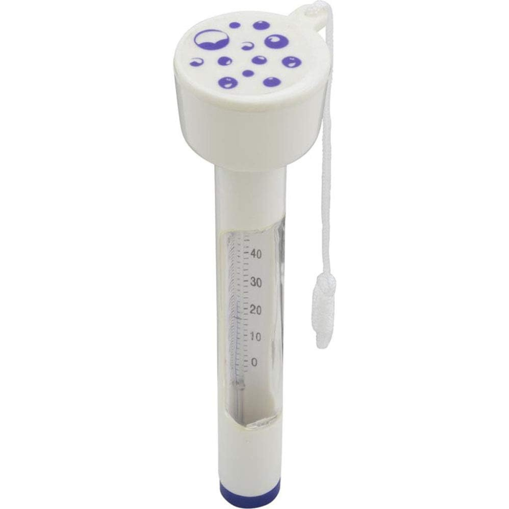 Floating spa thermometer with a large, easy-to-read display for pools and hot tubs.