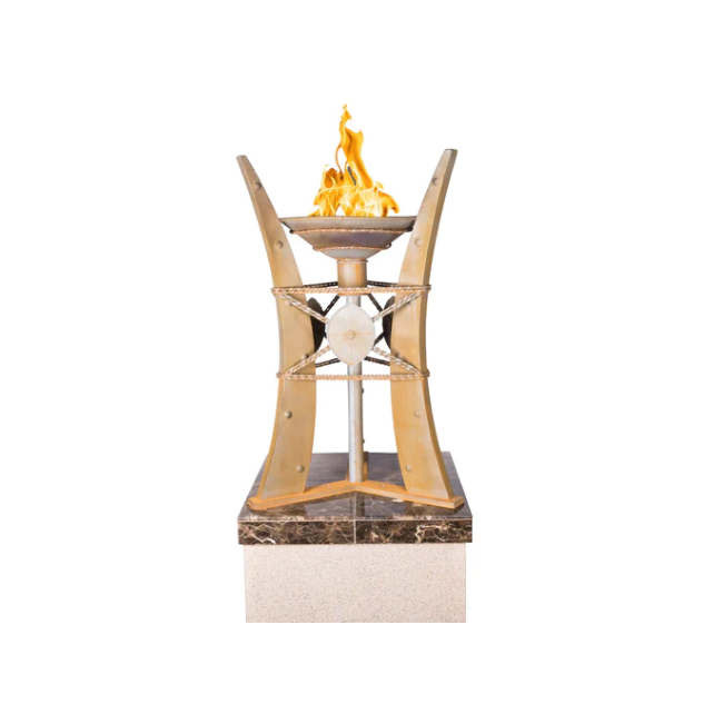 The Outdoor Plus 22" Square Bastille Fire Pit Ornament - Corten Steel - | OPT-FTWRTOP3-NG