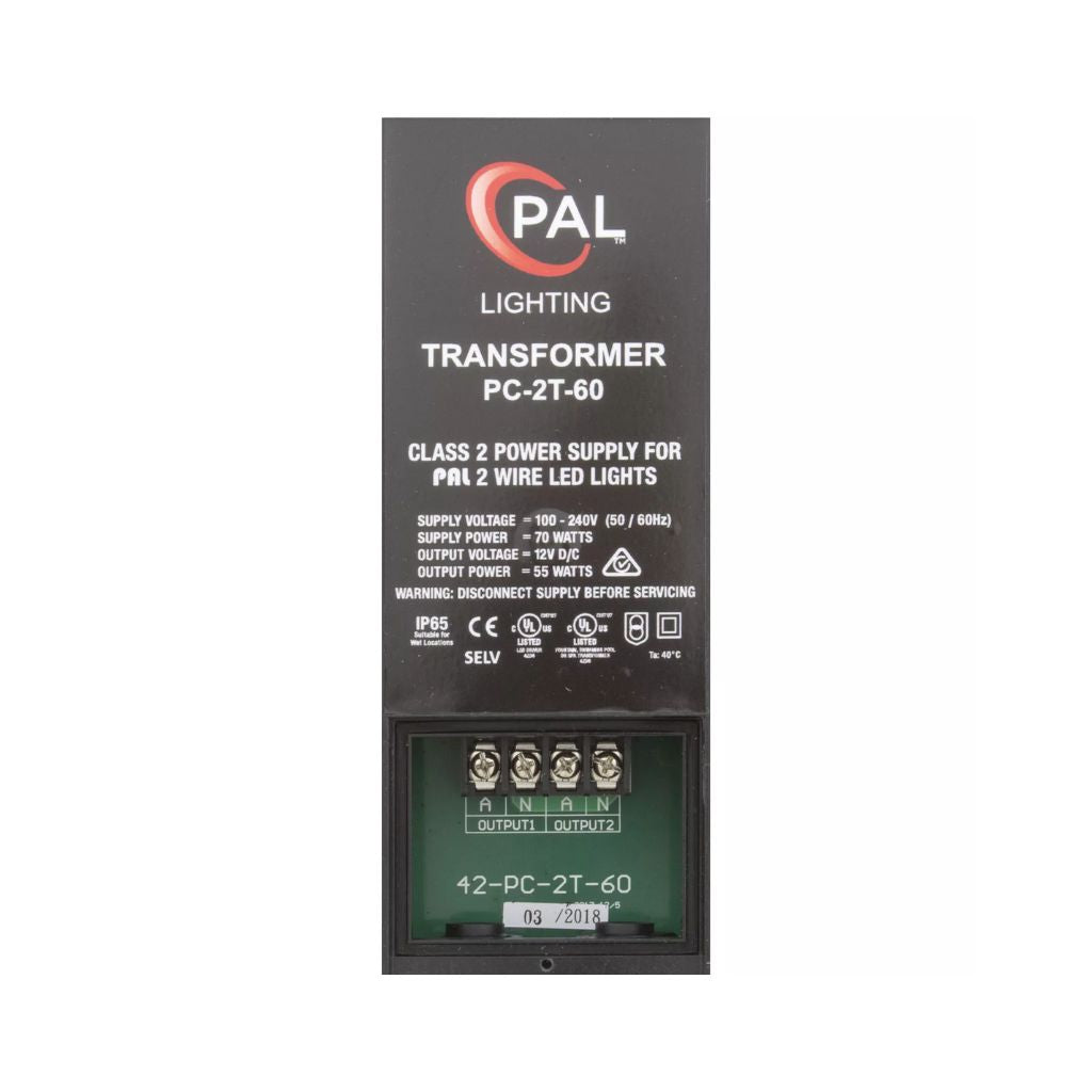 PAL 2-Wire Power Supply 12 VDC 60W for Outdoor LED Lighting Systems