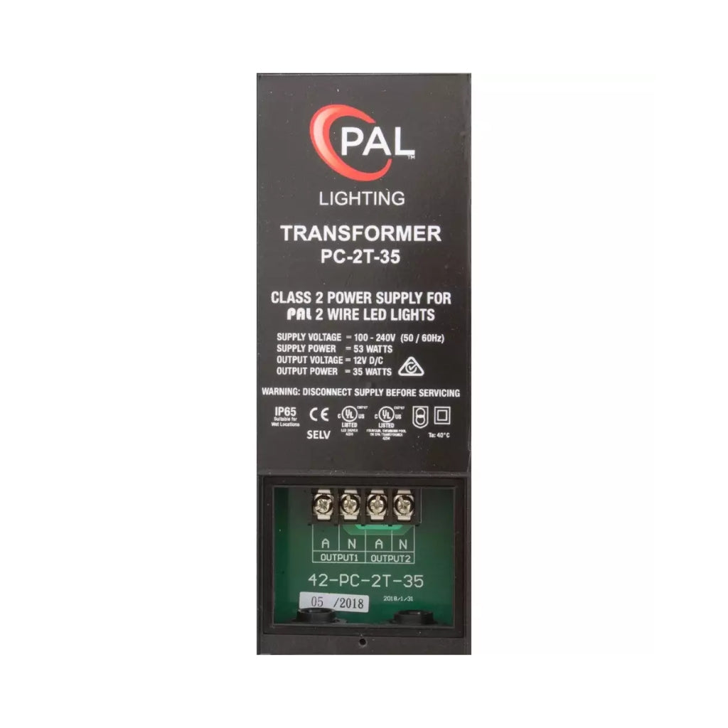 PAL Lighting 2-Wire 12V 35W Power Supply for Pool and Spa Lighting – Durable & Efficient