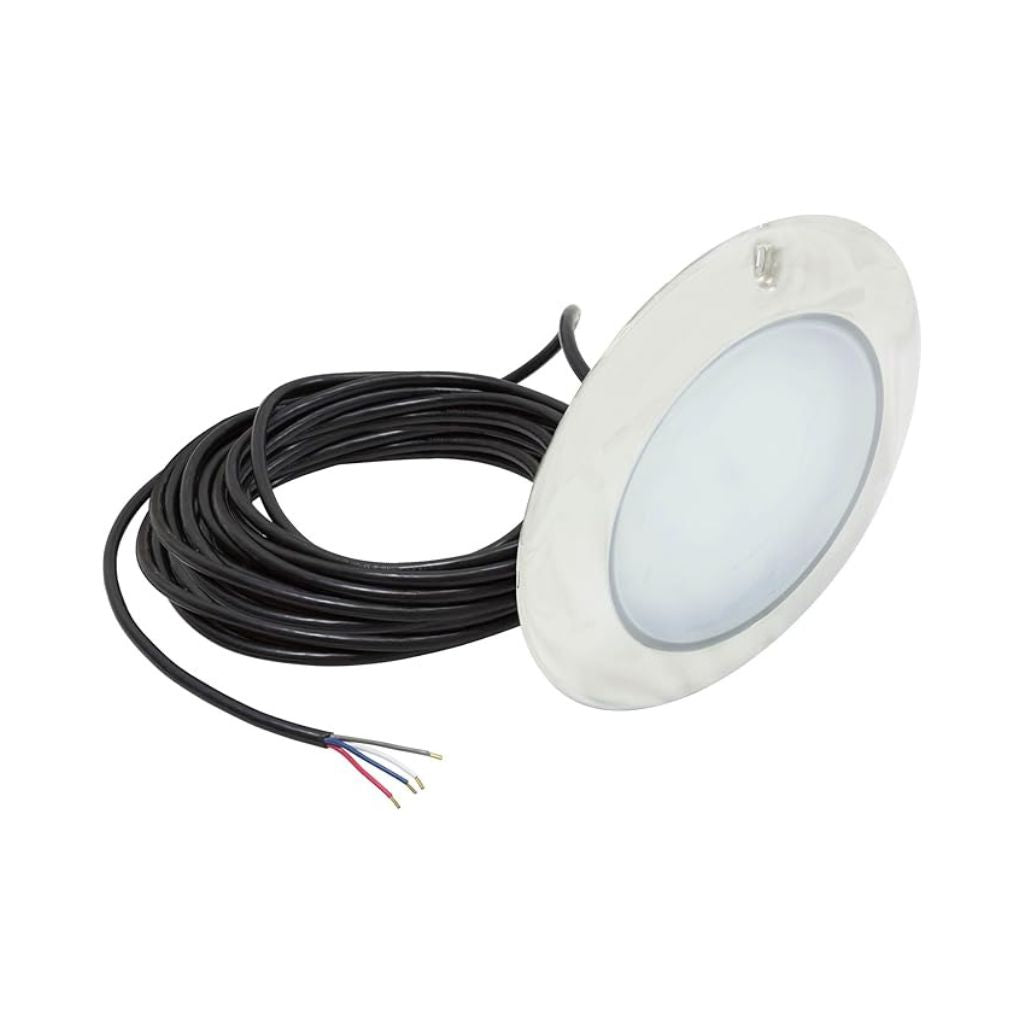 PAL Lighting EvenGlow LED Pool Light with multi-color lighting and remote control."