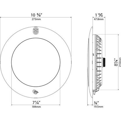 PAL Lighting PAL EVENGLOW Large Niche Light RGB 12VDC 30 Ft Cord SS Escutcheon - 64-EGL-30