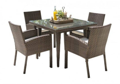 Panama Jack Oasis Collection 40" Patio Square Dining Table with Umbrella Hole 40 x 40 x 30  | PJO-2201-JBP-40