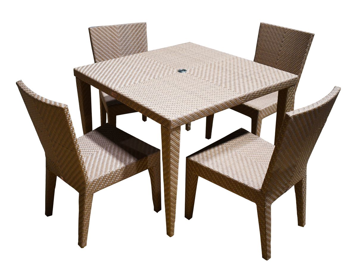 Panama Jack Austin Collection 5 Piece Side Chair Dining Set PJO-3801-NAT-5DS