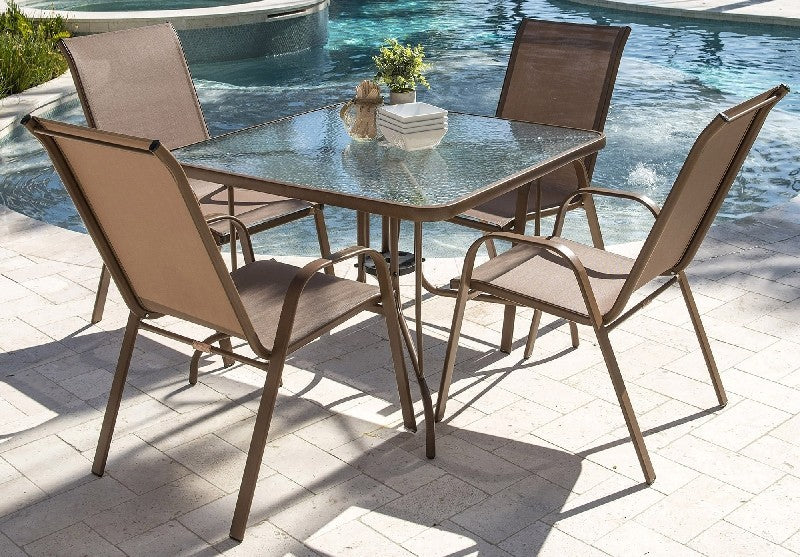 Patio Furniture Panama Jack Café Collection 5 Piece Dining Set | PJO-9001-ESP-5DH