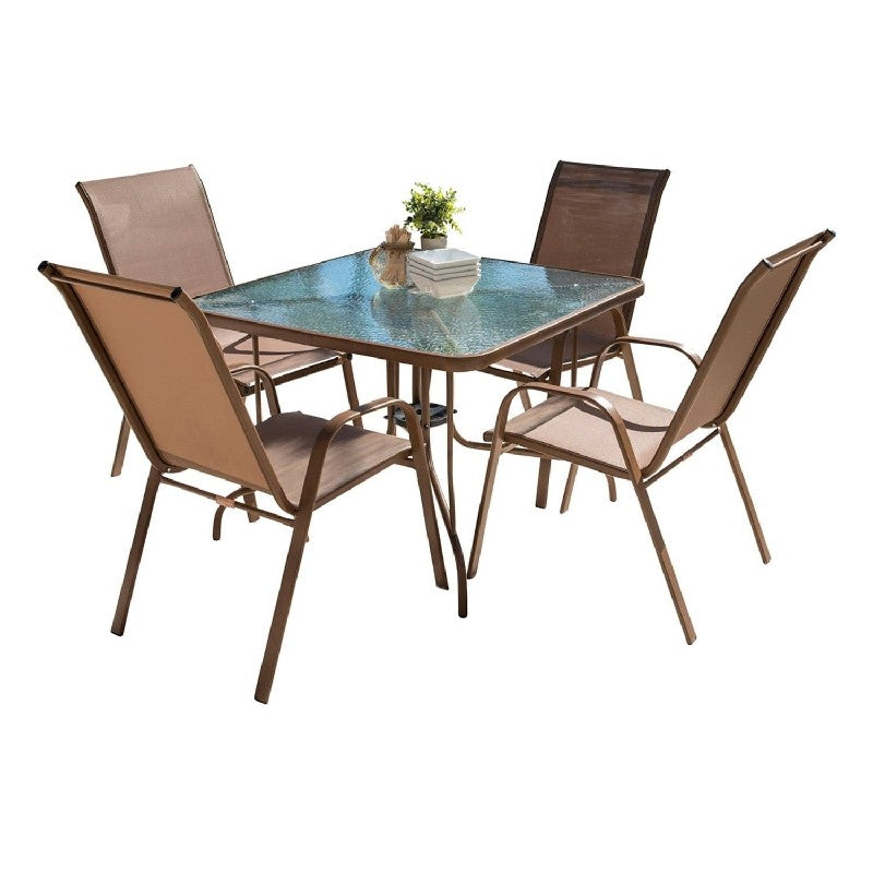 Patio Furniture Panama Jack Café Collection 5 Piece Dining Set | PJO-9001-ESP-5DH