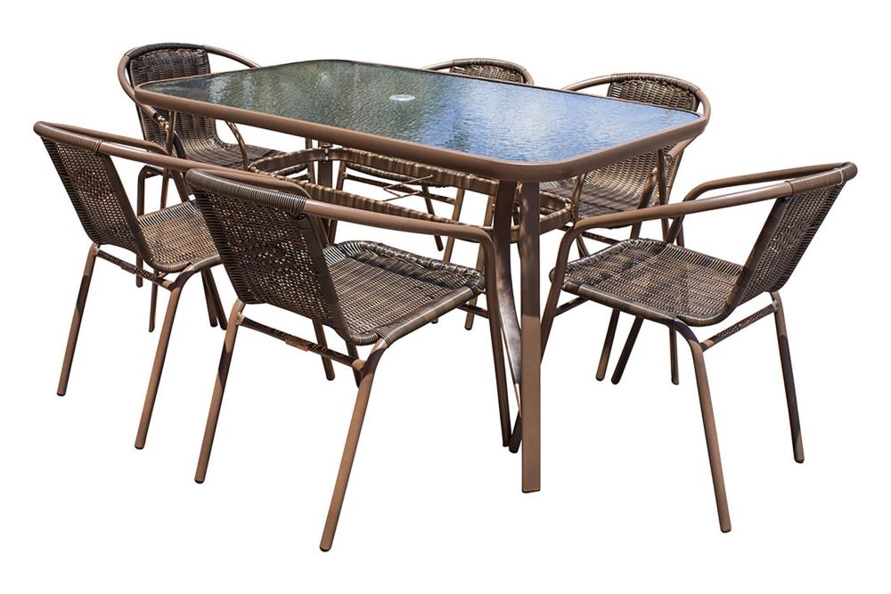 Panama Jack Café Collection 7 Piece Dining Set | PJO-9001-ESP-7DA