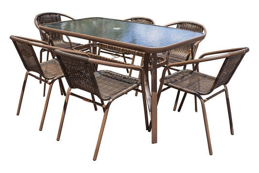 Panama Jack Café Collection 7 Piece Dining Set | PJO-9001-ESP-7DA