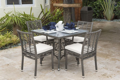 Patio Furniture Outdoor Furniture Panama Jack Graphite Collection 5 Piece Side Chair Dining Set | PJO-1601-GRY-5DS