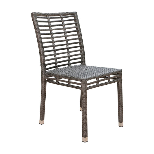 Patio Backyard Furniture Panama Jack Graphite Collection Stackable Side Chair PJO-1601-GRY-SC