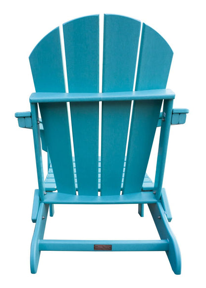 Panama Jack Polyresin Teal Folding Adirondack Chair PJO-4001-TEAL